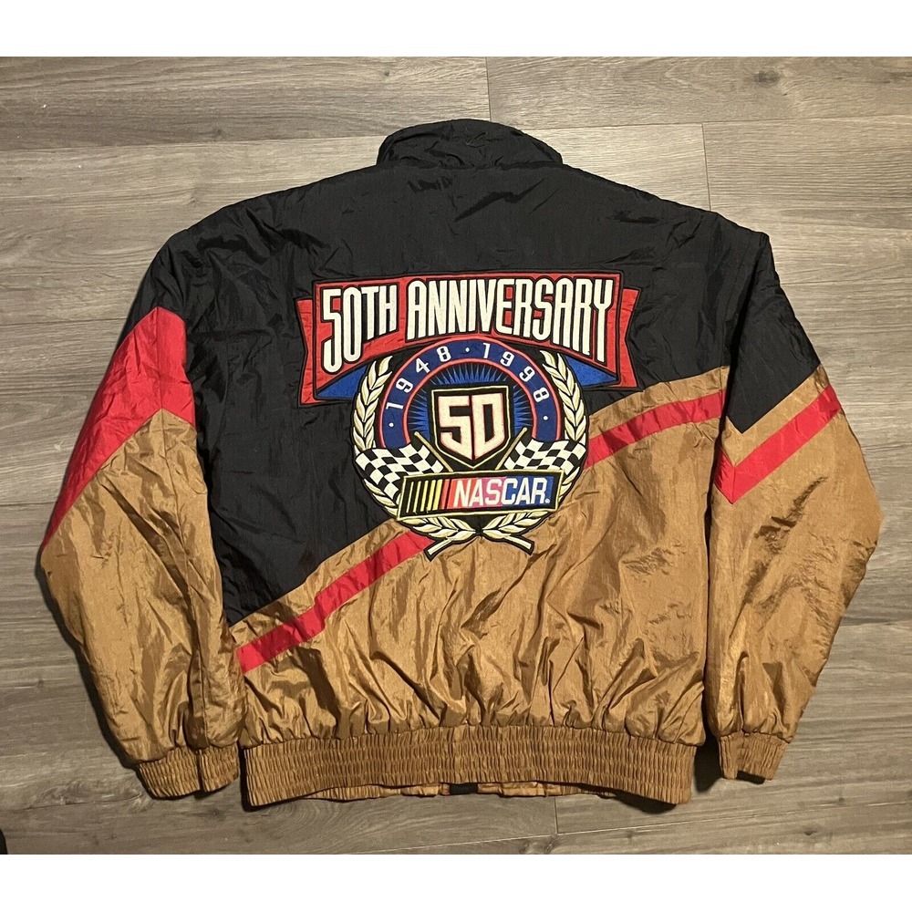 Vintage 1998 Chase Authentics Nascar 50th Anniversary Nylon Jacket Size Medium
